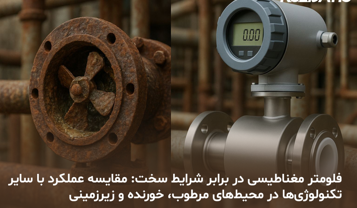 فلومتر مغناطیسی در شرایط سخت | خرید فلومتر مغناطیسی | فلومتر مغناطیسی ایرانی | دبی سنج مغناطیسی | داتیس الکترونیک