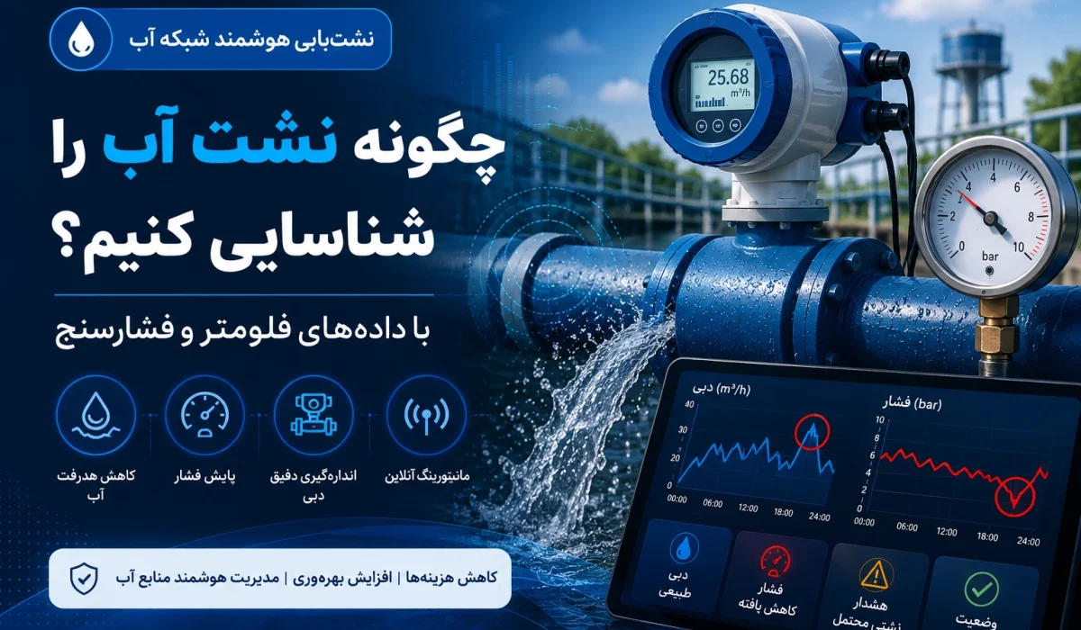نشت یابی شبکه آب | پایش هوشمند شبکه آب با تجهیزات صنعتی داتیس | بهترین تجهیزات برای پروژه‌های مدیریت هدررفت آب